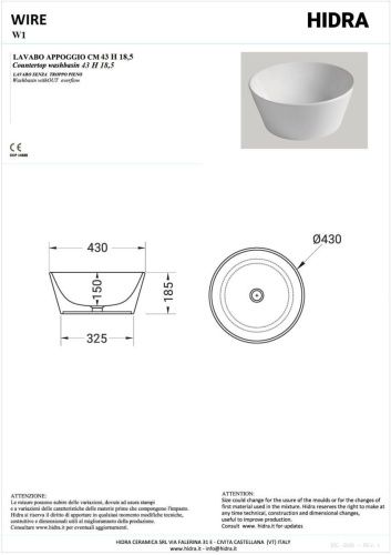 Раковина керамическая Hidra Wire W1/026 40х40 накладная цвет черный без отверстий под смеситель - фото 2
