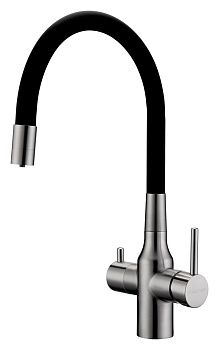 Смеситель для кухни Paulmark НИКЕЛЬ Sa213419-BS на мойку никель