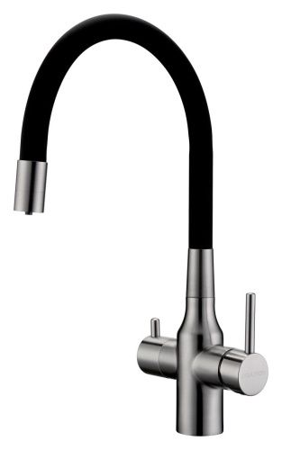 Смеситель для кухни Paulmark НИКЕЛЬ Sa213419-BS на мойку никель