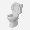 Унитаз напольный с бачком Taliente Elegia Vortex белый с сиденьем микролифт безободковый душевой смыв