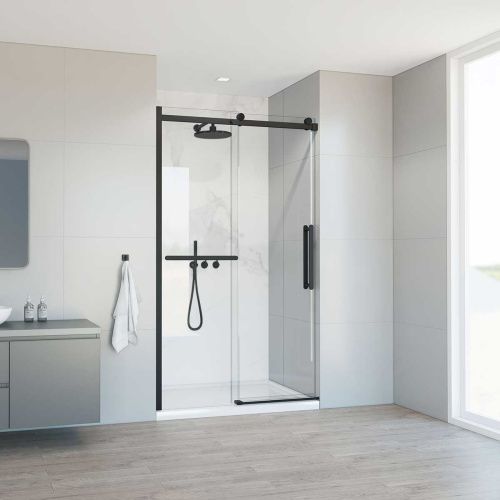 Душевая дверь Vincea Como Soft VDS-1CS130CLB 130х195 стекло прозрачное профиль черный