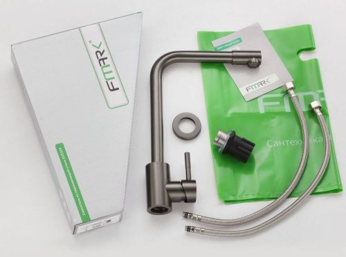 Смеситель для кухни Fmark FS8233Q на мойку графит - фото 4