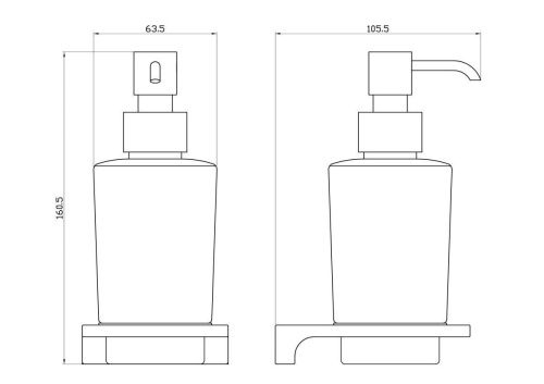 Дозатор для мыла Wonzon & Woghand ECLIPSE WW-9133-BGM - фото 2
