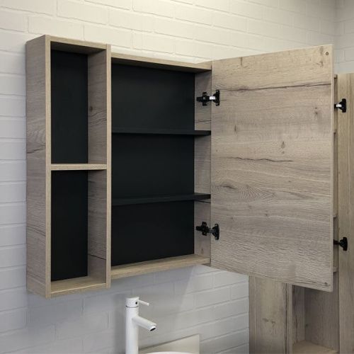 Зеркало-шкаф Comforty Порто 00-00009234CF 70х80 подвесной цвет бежевый - фото 5