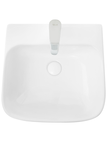 Раковина из сантехнического фаянса WeltWasser WW SK 10000005492 40 см напольная цвет белый 1 отверстие под смеситель - фото 3