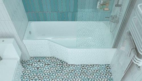 Ванна акриловая 1MarKa Convey 01кон1575п 150х75 пристенная асимметричная без ножек - фото 3