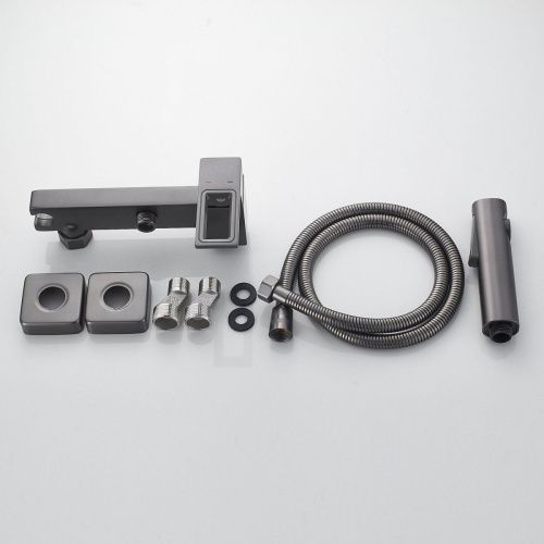 Гигиенический душ со смесителем Raffine F0596T-1 оружейная сталь - фото 4