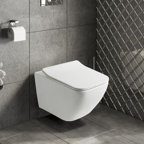 Унитаз подвесной WesnaArt Ocean 207-OCE12 белый с сиденьем микролифт безободковый каскадный смыв - фото 3