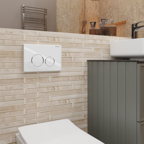 Клавиша смыва механическая CHARUS Spazio FP.330.11.01 цвет белый - фото 3