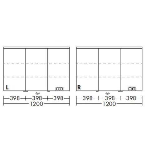 Зеркало-шкаф Burgbad Eqio SPGT120LF2010 120х80 подвесной цвет серый - фото 2