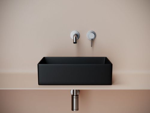 Раковина из сантехнического фарфора Ceramica Nova ELEMENT CN6069MB 50х40 накладная цвет черный без отверстий под смеситель - фото 4