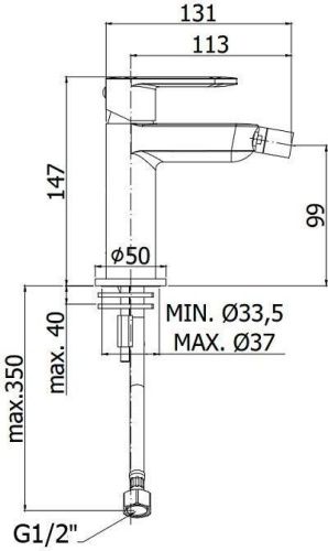 Смеситель Paffoni Candy CA131CR на биде хром - фото 5
