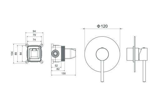 Смеситель для душа Aquatek Европа AQ1366BGM вороненая сталь - фото 2