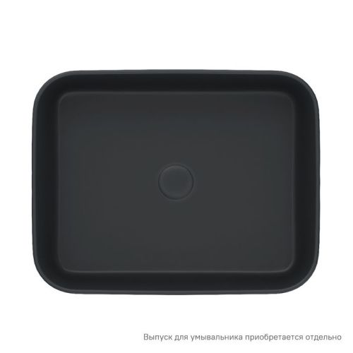 Раковина керамическая Iddis Bridge BRIBM05i27 50х40 накладная цвет черный без отверстий под смеситель - фото 3