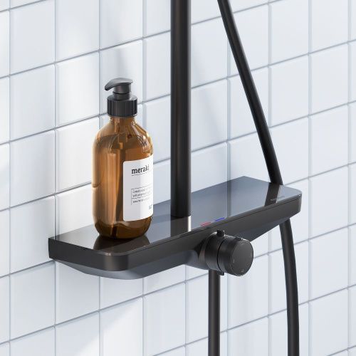 Душевая стойка Damixa Merkur 940730300 настенная цвет черный - фото 5