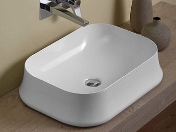 Раковина из сантехнического фаянса Simas SH 08 60х40 накладная цвет белый