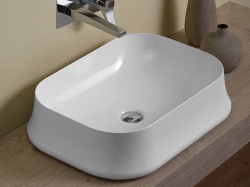 Раковина из сантехнического фаянса Simas SH 08 60х40 накладная цвет белый