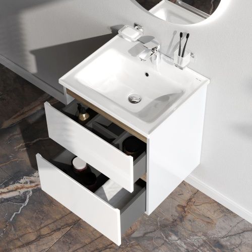 Тумба под раковину Am.Pm X-Joy M85AFHX0552WG 50х40 подвесная цвет белый - фото 4