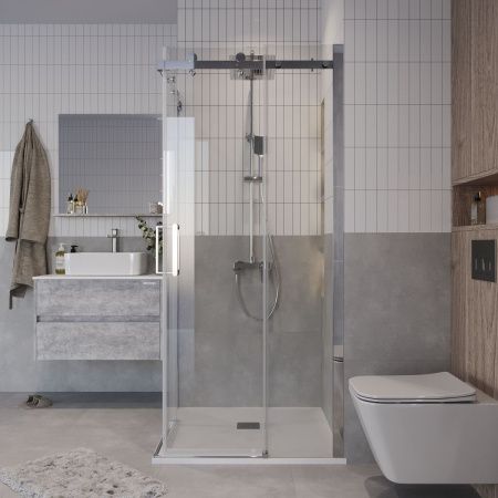 Душевой уголок Grossman Classic 300.K33.04.1010.10.00 100х100 стекло прозрачное профиль хром без поддона