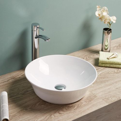 Раковина из сантехнического фарфора Melana 78114-805 40х40 накладная цвет белый без отверстий под смеситель - фото 5