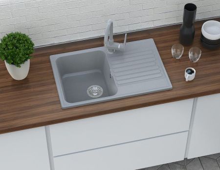 Кухонная мойка Granfest Quarz 78 черный 75х50 цвет черный поверхность матовая