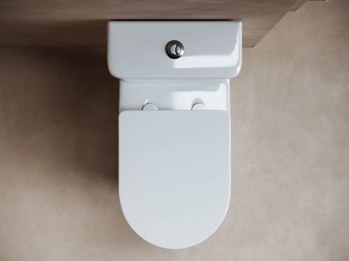 Унитаз напольный с бачком Ceramica Nova FORTUNA CN9001 белый с сиденьем микролифт безободковый душевой смыв - фото 5