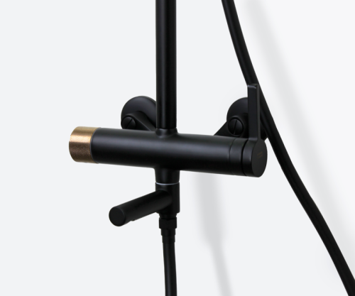 Душевая стойка Bronze de Luxe 2039RGB настенная цвет черный - фото 4