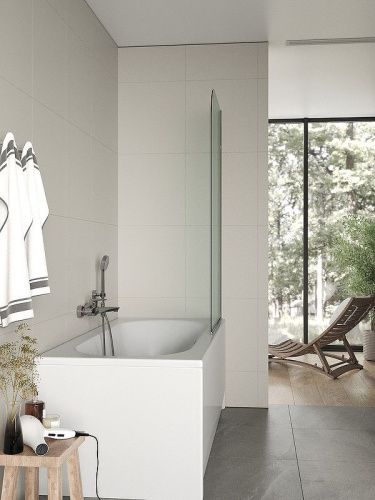 Душевая шторка на ванну Agger A02-080TCR 80х135 стекло прозрачное профиль хром ориентация универсальная - фото 4