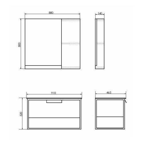 Тумба с раковиной Comforty Бонн 00-00011781CF 90х50 подвесная цвет серый - фото 2