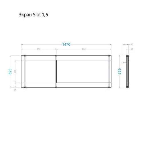 Экран под ванну Alavann Slot 150 см ALV0668001 фронтальный МДФ откидной белый - фото 5