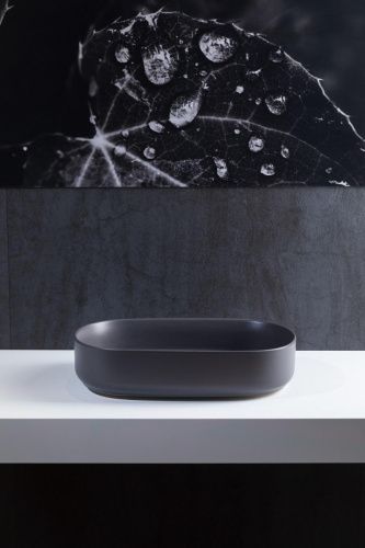 Раковина керамическая Allen Brau Fantasy 4.11022.AN 60х40 накладная цвет черный без отверстий под смеситель - фото 5