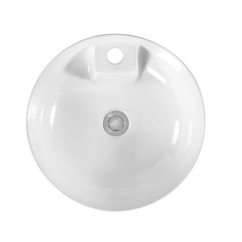 Раковина из сантехнического фарфора Aquatek ЕВРОПА AQ5212-00 40х40 накладная цвет белый 1 отверстие под смеситель - фото 3