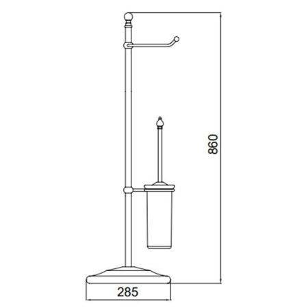 Стойка с аксессуарами для ванной Sbordoni Piantane SB128BT