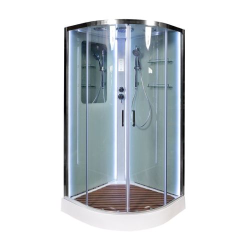 Душевая кабина AvaCan A01LED 100х100 четверть круга с крышей ориентация универсальная - фото 3