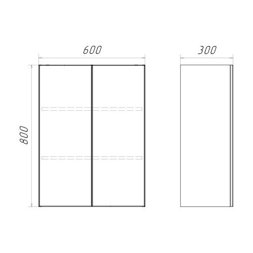 Шкаф Comforty 00-00017834CF 60х80 подвесной - фото 2