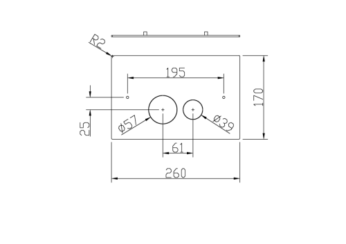 Клавиша смыва механическая Boheme 648-CB цвет медь - фото 2