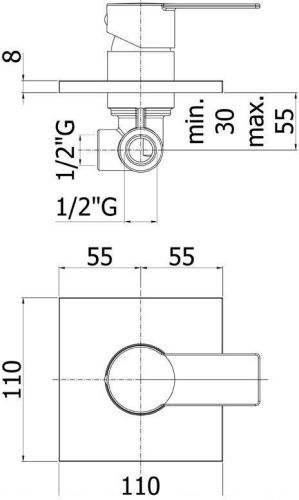 Смеситель для душа Paffoni Tango TA010CR встраиваемый в стену хром - фото 2