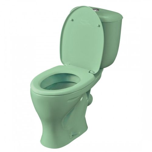 Унитаз-компакт напольный с бачком Santeri Воротынский 1P4017S0400BF зеленый с сиденьем каскадный смыв - фото 2