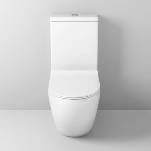 Унитаз напольный с бачком Grossman Style GR-4496S белый с сиденьем микролифт безободковый каскадный смыв - фото 3