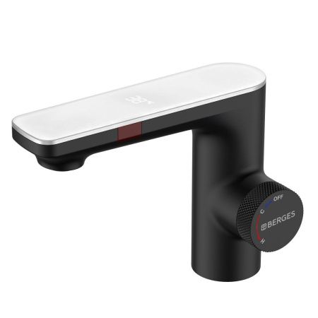 Смеситель Berges MORANS 76002 на раковину черный с термостатом