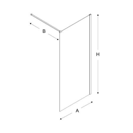 Душевая перегородка New Trendy VELIO D-0190B 90х200 стекло прозрачное профиль золото