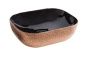 Раковина из сантехнического фаянса CeramaLux D1333H022 50х30 накладная цвет черный без отверстий под смеситель