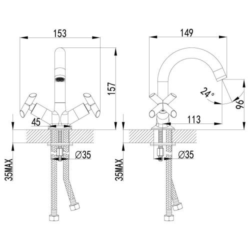 Смеситель LeMark Practica LM7507C на раковину хром - фото 2