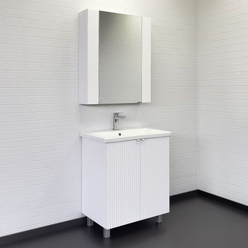 Зеркало-шкаф Comforty Лима 00-00006135CF 70х80 подвесной цвет белый - фото 3