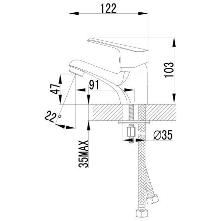 Смеситель LeMark Partner LM6556C на раковину хром