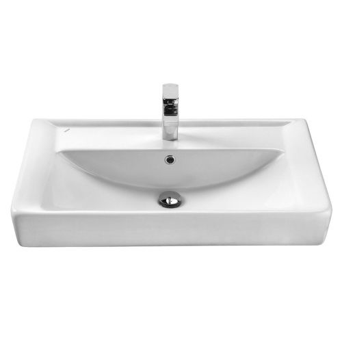 Раковина из сантехнического фарфора Santek Тигода WH302084 80х50 накладная цвет белый - фото 2