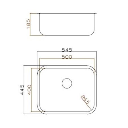 Кухонная мойка Grandex Aqua SELECT 54 200336 55х45 цвет серый поверхность матовая