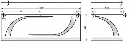 Экран фронтальный для ванны Эстет Лаура ФР-00014660 - фото 2