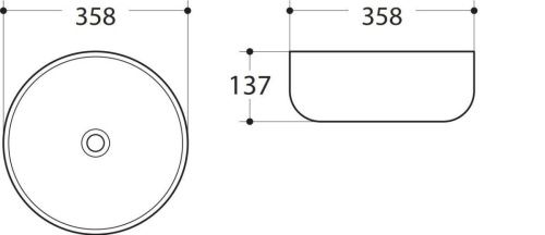 Раковина керамическая Art&Max AM-102 40х40 накладная цвет белый - фото 2