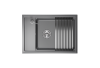 Кухонная мойка Granula Kitchen Space 7305, АЛЮМИНИУМ 75х50 цвет серый поверхность матовая